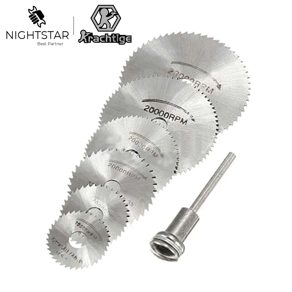Cordless Rotary Tool Kit Accessories - 7 Mini HSS Nhỏ Lưỡi Tròn
