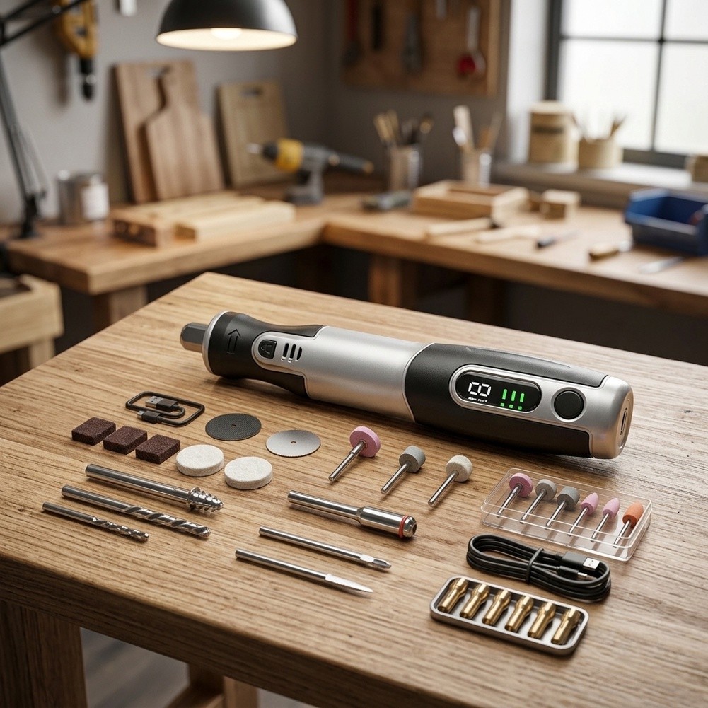Cordless Electric Rotary Tool  - đánh giá và giá Cordless Rotary Tool Kit Accessories