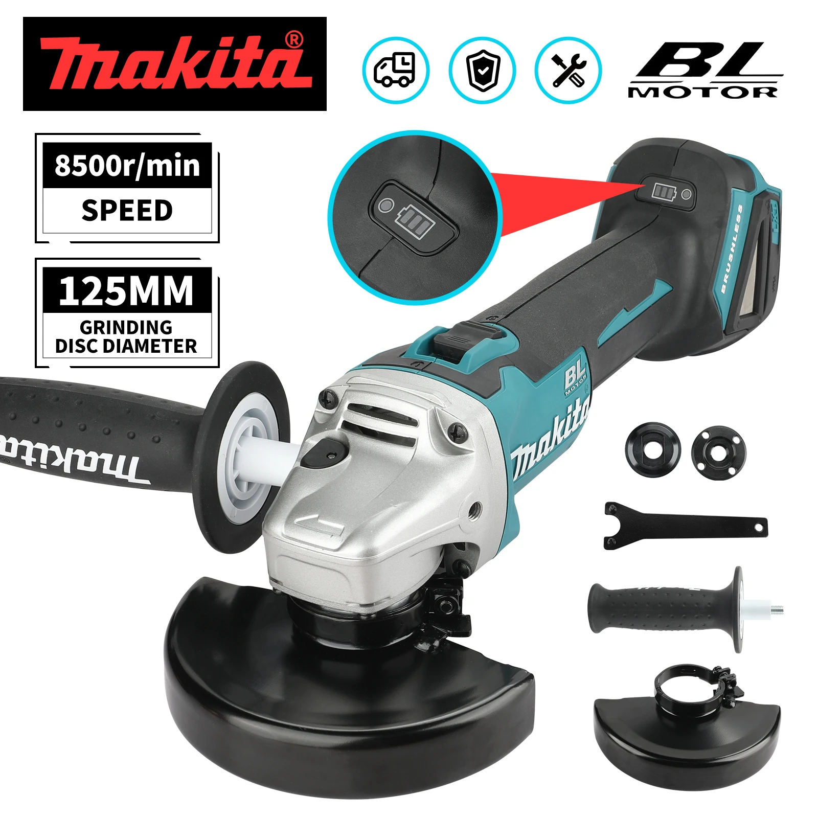 NEW 2026Makita DGA504 125mmCor - đánh giá và giá Brushless Angle Grinder Battery Powered