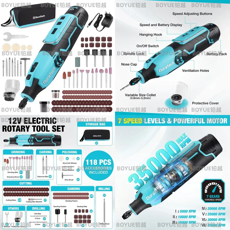 12V Cordless Rotary Tool 5000- - đánh giá và giá Cordless Rotary Tool Kit Accessories