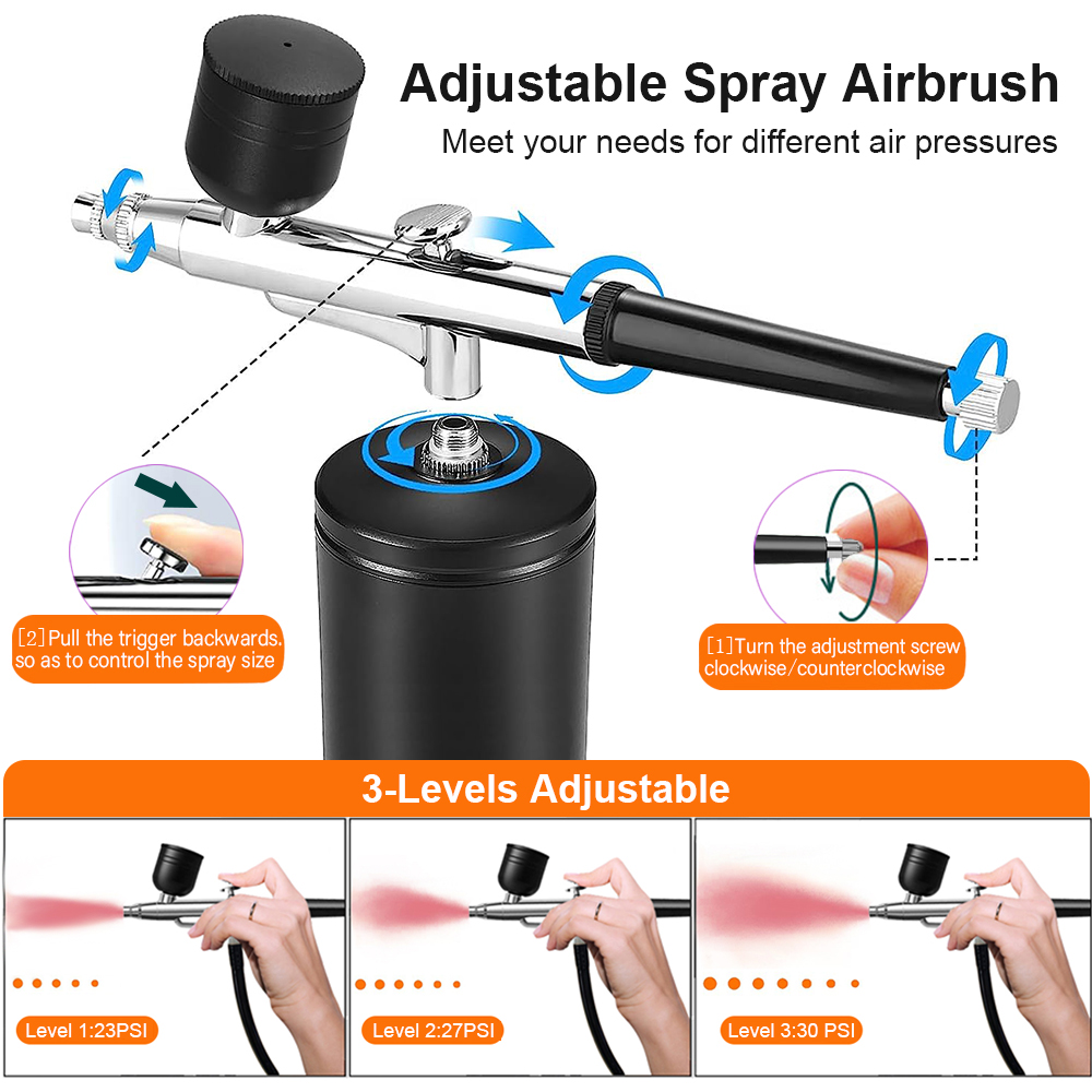 Airbrush with Compressor Porta - đánh giá và giá Airbrush Kit With Mini Compressor
