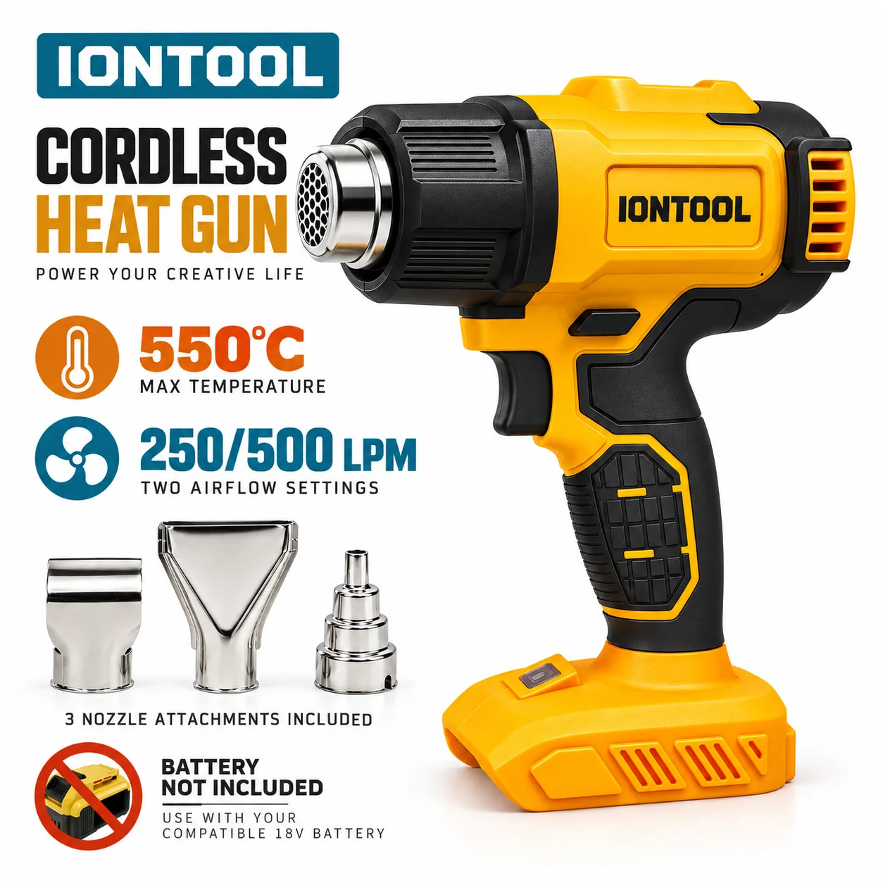 IONTOOL Brushless Cordless Hea - đánh giá và giá Cordless Heat Gun For Shrink Tubing